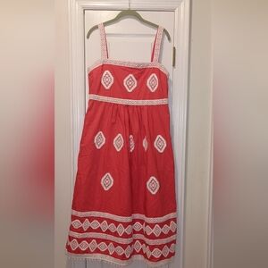 Tyler Boe orange White Cotton Embroidered Lace Maxi Dress  10